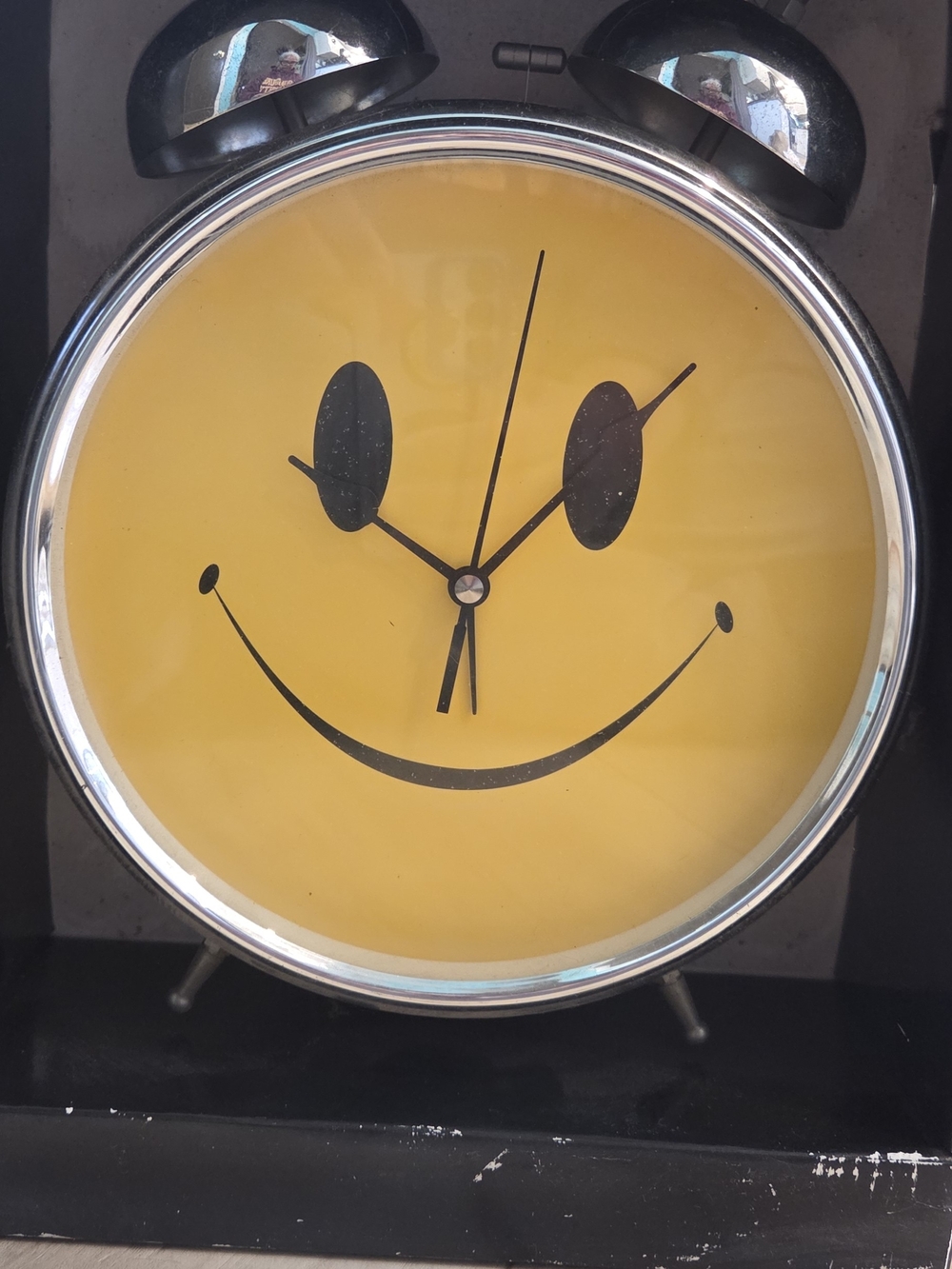 No Boundaries Yellow Smiley Face Alarm Clock